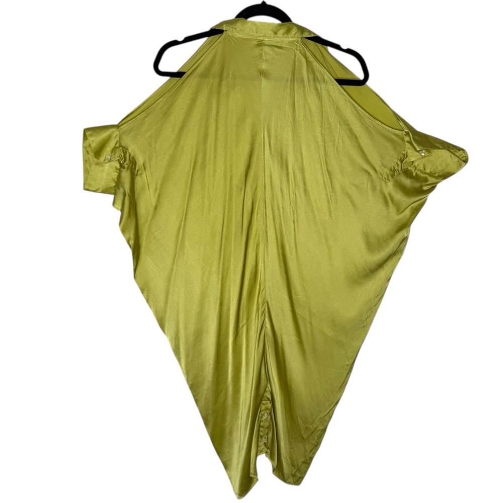 Lola Paredes Lime Green Satin Poncho Dress - Picture 5 of 16